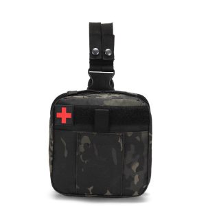 Trousse de Secours de Jambe noir camouflage