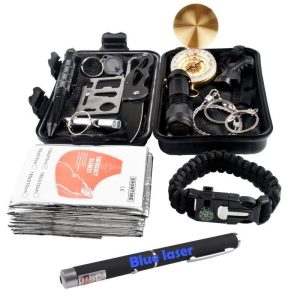 Kit de Survie avec Laser bleu (13 en 1)