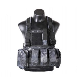 Gilet Homme sans Manches Militaire noir python
