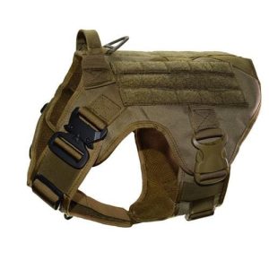 Gilet Chien Militaire marron