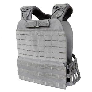 Gilet tactique avec Porte Plaque gris