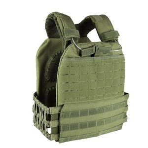 Gilet tactique avec Porte Plaque vert