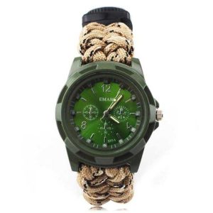 Bracelet de Survie <br> avec Montre – Beige