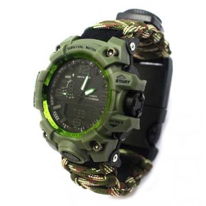 Bracelet de Survie <br> avec Montre – Camouflage