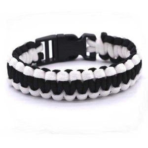Bracelet Paracorde <br> 2 Couleurs (Noir & Blanc)