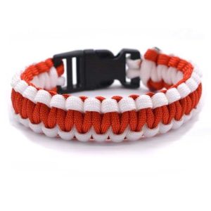 Bracelet Paracorde <br> 2 Couleurs (Rouge & Blanc)