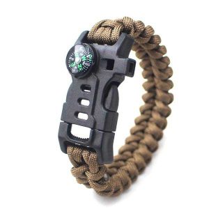 Bracelet Paracorde <br> Allume Feu – Brun