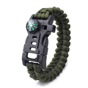 Bracelet Paracorde <br> Allume Feu – Vert