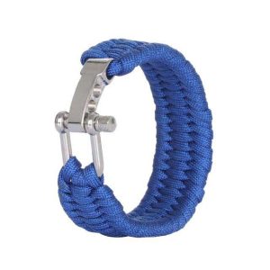 Bracelet Paracorde <br> avec Manille – Bleu