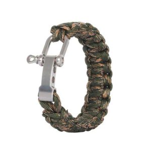 Bracelet Paracorde <br> avec Manille – Camouflage