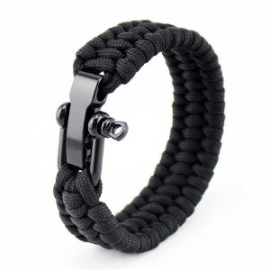 Bracelet Paracorde <br> Cobra – Noir