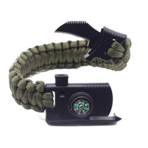 Bracelet Paracorde <br> Couteau – Vert