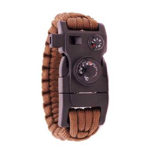 Bracelet Paracorde <br> de Survie – Brun
