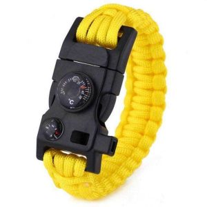 Bracelet Paracorde <br> de Survie – Jaune