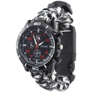 Bracelet Paracorde <br> Montre – Black & White